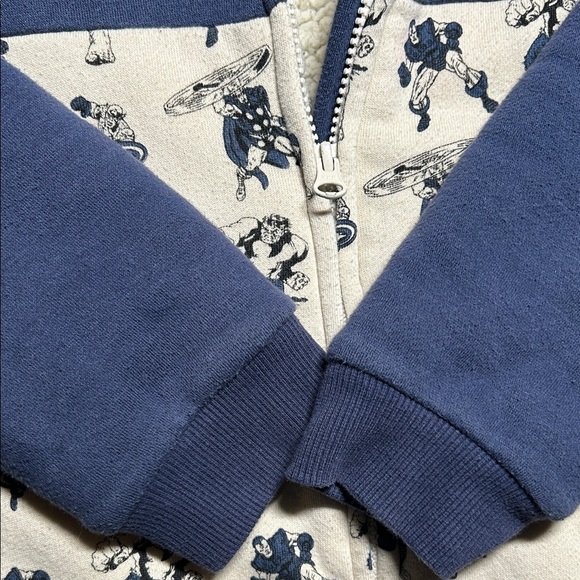 Marvel Kids 5T Navy and Beige Hoodie - Picture 4 of 4
